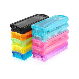 Boîte de rangement de papeterie transparente en plastique, logo, grande capacité, personnalisée, étui à crayons simple pour étudiants en art, enfants - Product Image 2