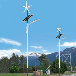 Farola Híbrida Eólica y Solar de 120W LED para Exteriores, Iluminación de Mástil Alto para Zonas Rurales - Product Image 1