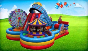 Tàu Lượn Ngoài Trời Thiết Kế Mới Công Viên Giải Trí Bơm Hơi, Bouncer Lớn Bơm Hơi Có Cầu Trượt Để Thu Hút Mọi Người - Product Image 3