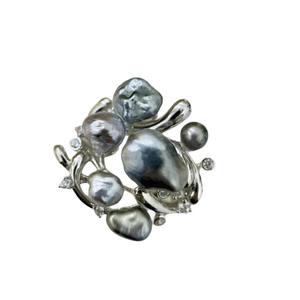 อุปกรณ์เสริม 10653DIY ตัวจับแหวนเงินแท้ S925 สำหรับใส่ไข่มุกกลมขนาด 11-13 มม. แบบไม่มีลาย - Product Image 5