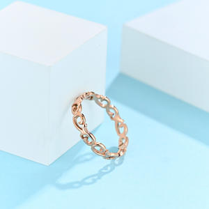 <b>Celtic</b> Knot Titanium Steel <b>Ring</b> Rose Gold Women's Engagement Stackable Jewelry - Product Image 3
