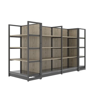 Runda Supermarket Shelves 4 Layers Steel And Wood Heavy Duty For Store And Home Use - Product Image 2