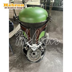 Sculpture d'art moderne <span class=keywords><strong>en</strong></span> métal recyclé pour décoration intérieure, Statue de casque d'Optimus Prime <span class=keywords><strong>nu</strong></span>, pour table basse, Œuvre d'art <span class=keywords><strong>en</strong></span> métal, Technique de moulage - Product Image 4