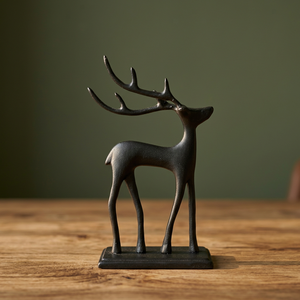 Black Aluminum <b>Reindeer</b> <b>Christmas</b> Ornament Deer Sculpture Tabletop Holiday Home Decor - Product Image 4