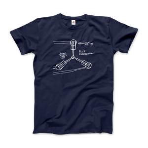 Flux Capacitor Sketch From <b>Back</b> to the Future <b>T</b>-Shirt - Product Image 2
