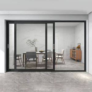 Portes coulissantes en verre aluminium sur mesure, double vitrage, <span class=keywords><strong>cloison</strong></span> en verre <span class=keywords><strong>coulissante</strong></span> extérieure, portes de garage métalliques <span class=keywords><strong>avec</strong></span> verre - Product Image 2
