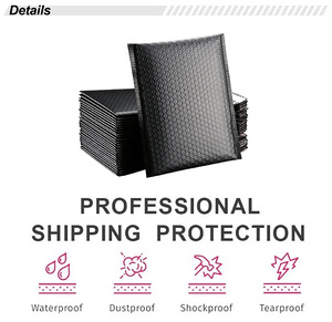 Matte <span class=keywords><strong>Black</strong></span> Poly Bao Bì Bong Bóng Bao Bì Bao Bì Sinh Thái Thấp Moq Vận Chuyển Bao Bì Túi Riêng In Logo - Product Image 4