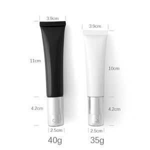 Flacone Vuoto Ricaricabile con Pompa a Vuoto Elettrochimica in Plastica, Tubo Morbido Cosmetico Bianco e Nero da 30/40ml - Product Image 5
