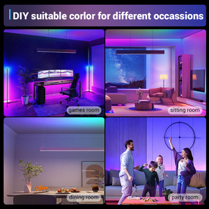 nhà thông minh <span class=keywords><strong>LED</strong></span> <span class=keywords><strong>RGB</strong></span> tuyến tính chiếu sáng kiến trúc Điều khiển Wifi Mặt dây chuyền nhôm lên/xuống chiếu sáng thông minh - Product Image 6