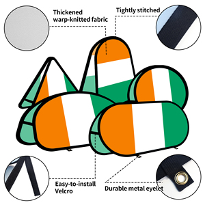 Banner Ovalado Plegable de Cote D'Ivoire, Tela de Punto Warp para Publicidad y Promoción en Exteriores, Carpa para Exteriores - Product Image 2