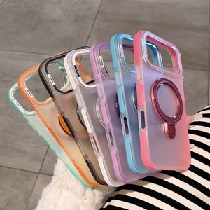 เคสโทรศัพท์แม่เหล็กแบบด้านหรูหราสำหรับ iPhone 17 13 14 15 16 Pro Max พร้อมขาตั้งวงแหวนโลหะ ป้องกันการกระแทก - Product Image 6