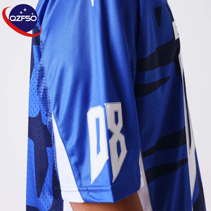 QZFSO Custom Blokecore Vintage Soccer Tshirt Applique Embroidery Satin Shiny Fabric Retro Rugby Mesh American Football Jersey - Product Image 2