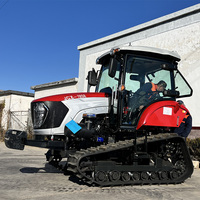 Traktor Crawler Pertanian Besar 80HP-140HP dengan Penggerak 4WD Mesin Diesel Bucket untuk Penggunaan di Sawah