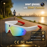 Lunettes intelligentes SNT VANTAGE pour le cyclisme avec caméra 20MP, traduction IA, ChatGPT, enregistrement vidéo anti-tremblement, lunettes connectées