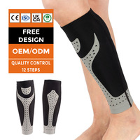 Manchon de compression respirant personnalisé pour la course, soulagement de la douleur, récupération musculaire, protège-tibias