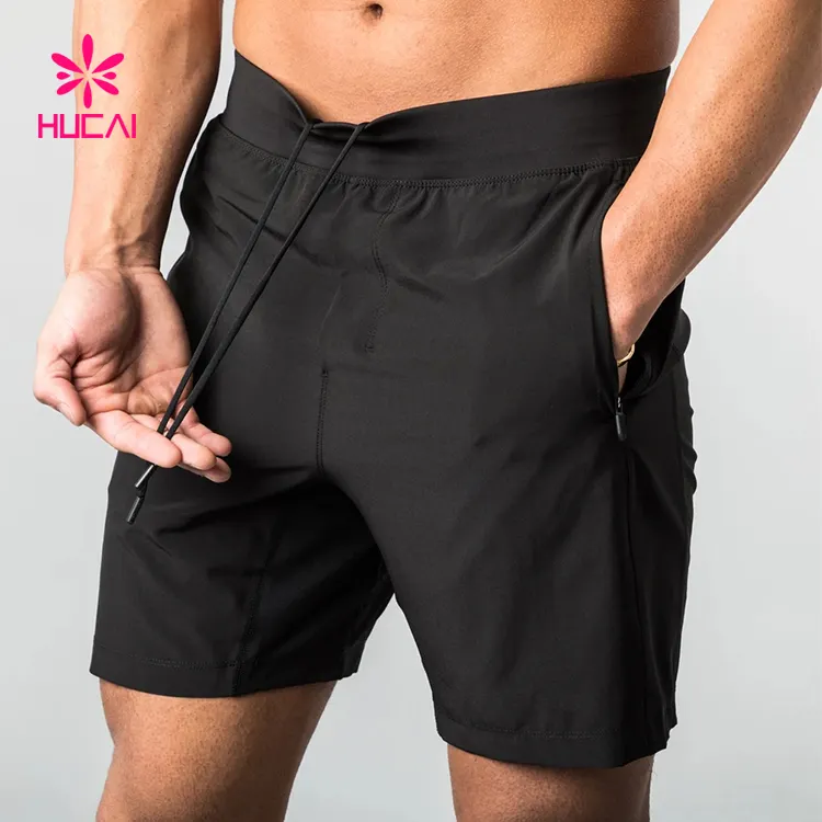 OEM Custom logo mens athletic active wear 100% Polyester quick Dry Fit sports workout running shorts for men