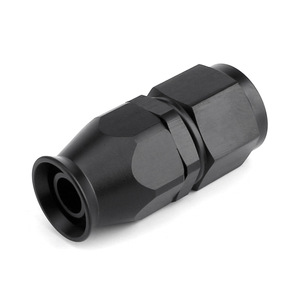 Connecteur de refroidisseur d'huile automobile AN4 à AN12, joint de transition rotatif en métal noir avec doublure intérieure pour tuyau PTFE - Product Image 1
