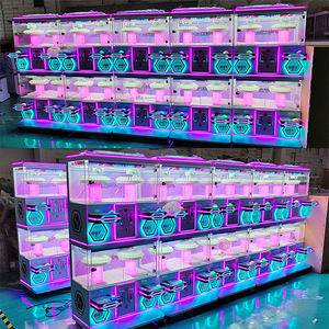 4人用ミニクレーンゲーム景品機ぬいぐるみ自動販売機クリップマシン人形マシン-コイン/紙幣対応カスタマイズ可能 - Product Image 2