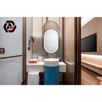 Muebles Modernos y Sencillos para Hoteles Urbanos de 5 Estrellas, Juego Completo de Muebles para Dormitorio de Huéspedes con Ventana de Piso a Techo
