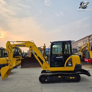 Used Komatsu56 MiniCrawler Excavator 6Ton 0.1m³<b>Bucket</b> Original Japan Brand <b>Small</b> Construction Excavator Low Hours Good Condition - Product Image 3