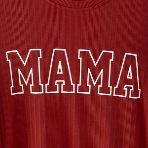MAMA-Camiseta de manga larga para bebés y niños pequeños, camiseta de manga larga acanalada, ropa a juego para mamá y yo, lista para enviar - Product Image 4