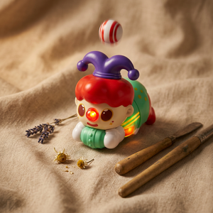 JR MS INDUSTRIES Jouet Électrique Clown Musical Lumineux en Plastique qui Marche et Rampe, Boîte Mystère, Prise EU, pour Enfants 2-4 ans - Product Image 4