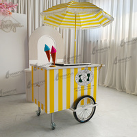 Chariot à bonbons personnalisé, congélateur mobile, chariot à glaces pour les décorations de mariage et d'anniversaire