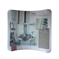 Prix d'usine – Stand d'exposition pliable et portable de 8 pi et 10 pi avec toile tendue incurvée pour salons professionnels