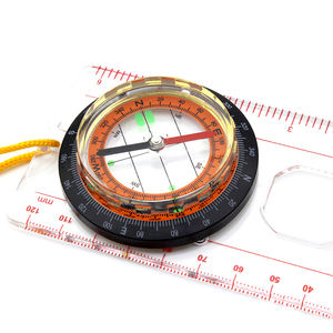 Portable étanche rempli d'huile boussole cadran lumineux affichage Mini carte d'arpentage pour la randonnée survie-acrylique plaque de base Boussole - Product Image 4
