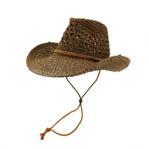 Chapeaux fedora pour hommes, travail manuel plage voyage parasol chapeaux de paille à large bord panama chapeaux de paille décontractés pour femmes