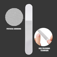 Ensemble de manucure 2 pièces ultra-mince en acier inoxydable avec lime à ongles en verre nano – Vente chaude