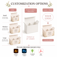 Boîte en carton blanc avec insert séparateur, couvercle rabattable, recyclable, impression couleur, pour emballage de coffret cadeau beauté