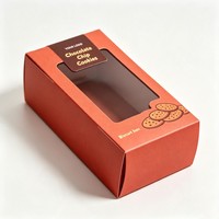Scatola Rettangolare per Biscotti con Doppio Chiusura a Incastro, Logo Personalizzato, Finestra Trasparente, Contenitore in Cartone per Alimenti, Imballaggio Riciclabile per Snack