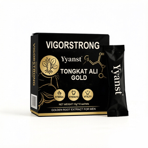 กาแฟสกัดรากตองกัตอาลีพรีเมียมโกลด์ สำหรับผู้ชาย 10 กรัม*10 ซอง บรรจุกล่องสีดำทอง สำหรับเพิ่มพลังงาน ความแข็งแรง และความมีชีวิตชีวาในทุกวัน รับผลิตแบบ OEM - Product Image 1