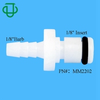 Manchette NIBP avec embout de tuyau de 1/8 pouce, connecteur de tube mâle à écoulement libre sans valve, raccord rapide en plastique, raccords rapides CPC