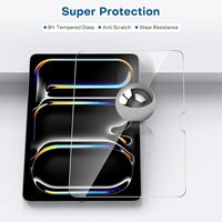 Protection d'écran en verre trempé 2.5D haute transparence ODM pour tablette iPad 2026 11/13 pouces Pro Air Mini, dureté 9H, lisse et sensible