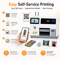 Impresora UV Inteligente A5, Máquina de Impresión de Códigos QR de Autoservicio para Fundas de Teléfono, Pelotas de Golf y Regalos