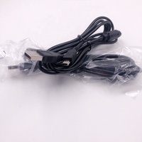 Cable cargador negro de 1,8 m, Cable de datos de carga USB de 5 pines para mando inalámbrico Sony Playstation PS3 con anillo magnético
