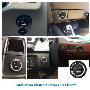 Tapis chauffant universel pour sièges de voiture, 1 paire, <span class=keywords><strong>2</strong></span> sièges, 4 tampons, On/Off, rond, Double commande de chauffage, avec tapis chauffant en Fiber de carbone - Product Image 5