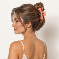 Lot de pinces à cheveux mates grandes tailles pour femmes, motif floral mignon, barrettes carrées pour cheveux épais ou fins, accessoires capillaires