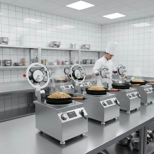 <span class=keywords><strong>Robot</strong></span> <span class=keywords><strong>Cuiseur</strong></span> Coréen en Acier Inoxydable à Gaz/Électrique pour Cuisine, Facile à Contrôler et à Nettoyer, Idéal pour Frire et Mélanger les Aliments (Wok, Riz Frit) - Product Image 3