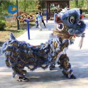 Disfraz doble de cabeza de <span class=keywords><strong>león</strong></span> para adultos, espectáculo de danza del <span class=keywords><strong>león</strong></span>, espectáculo de Festival - Product Image 4