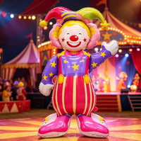 Ballon en aluminium autoportant Clown de Cirque pour Anniversaire d'Enfants, Carnaval, Grand Ouverture, Décoration de Fête d'Halloween
