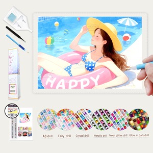 G-69ダイヤモンド絵画カスタムDorp出荷モダンウォールアート絵画ベルベットキャンバスホーム装飾5Dダイヤモンド絵画キット - Product Image 1