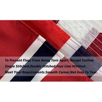 Drapeau national algérien en polyester 68D avec 2 œillets, livraison rapide, impression de logo personnalisée