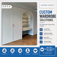 Armoire de chambre à coucher en bois sur mesure au design minimaliste moderne, mobilier de chambre contemporain pour appartement, grande capacité de rangement