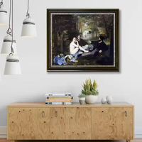 Reproduction de l'œuvre célèbre de Manet, peinte à la main, style impressionniste, peinture à l'huile sur toile, copie de 'Le déjeuner sur l'herbe'