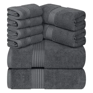Factory Free logo Bamboo Fancy Luxury 6 piece Turkish Towel Set 100 Cotton Reusable Mstruation Towels for Salon Kitchen