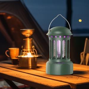 Lampe anti-moustiques colonne romaine rechargeable à lumière ultraviolette, à choc électrique, pour usage intérieur, extérieur et camping - Product Image 2