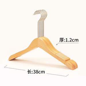 W100 Fabricant Vente en gros de crochet étendu de haute qualité de 15cm Cintre en <span class=keywords><strong>bois</strong></span> de couleurs naturelles pour magasin de vêtements - Product Image 3